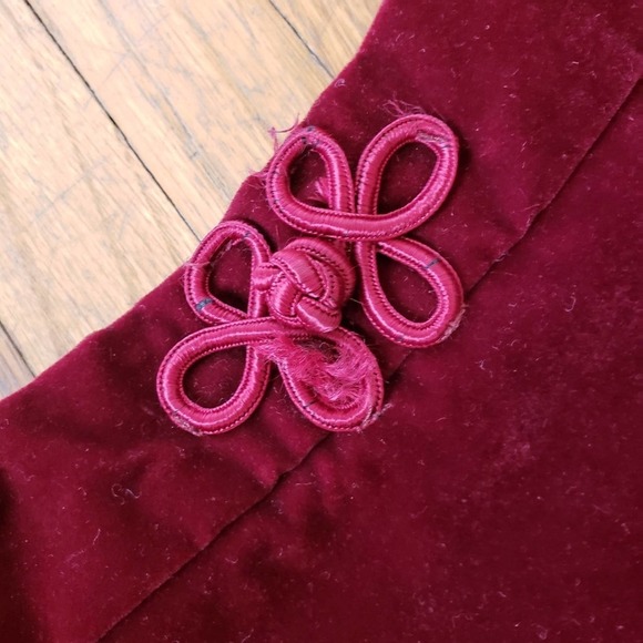 Vintage Velvet-Like Burgundy Maxi Skirt / by Sears / A-Line / Size 11 Ju… - Picture 2 of 5